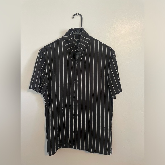 Black striped button down - Picture 1 of 2